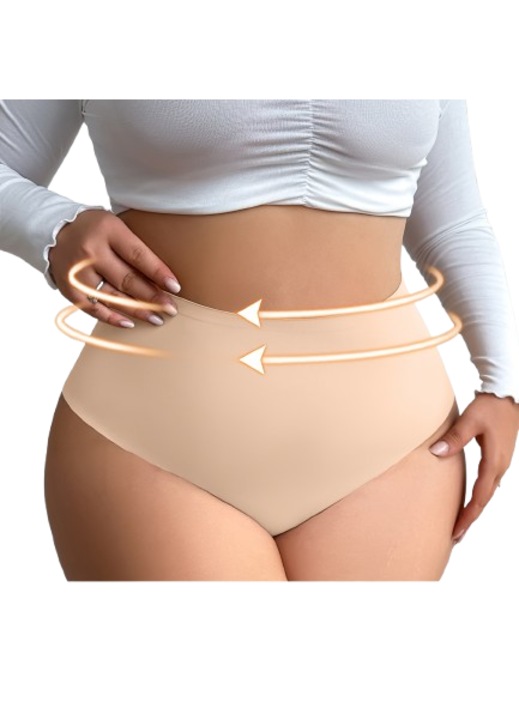 Lenjerie intima modelatoare, tanga fara cusaturi, elastica, culoarea pielii, bej deschis,, Bej, 2XL