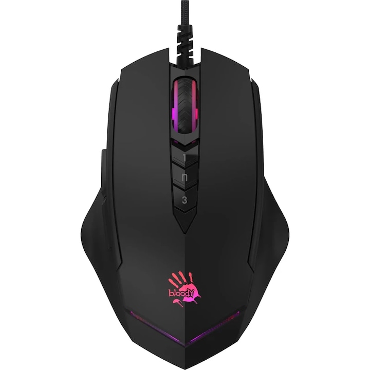 Кабелна мишка A4TECH Bloody V8M Max, 12000 DPI, RGB, 2000 Hz, Игри, USB, Оптична, Черна