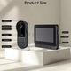 Sonerie Fara fir, Suness, pentru exterior, cu monitor, comunicare bidirectionala, IP65, vedere nocturna, Negru, 11,7x9,3x1,6cm