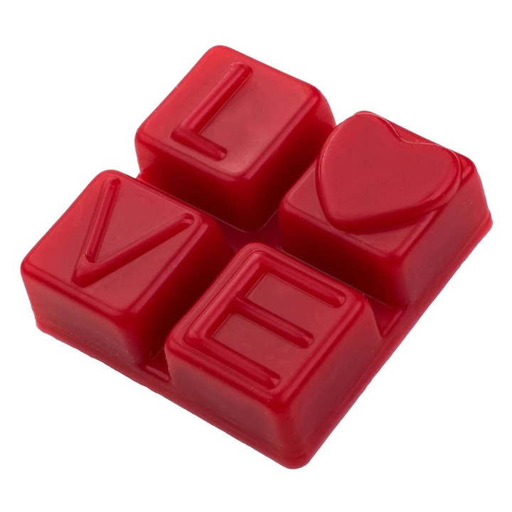 Wax Melts Sweet Kiss illatgyertya Piros kockák "Szerelem" - 4 db