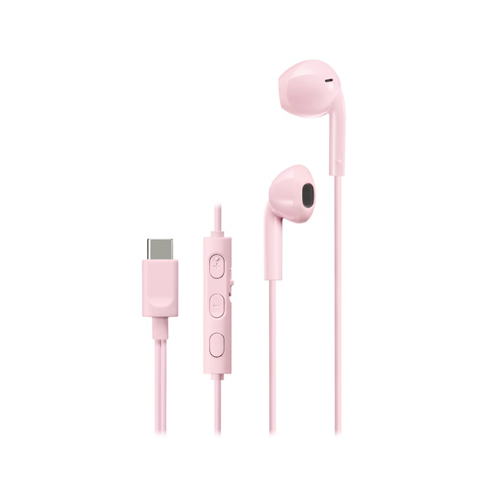 Casti JVC HA-FR17UC-P-U, Cu Fir, In-Ear, Microfon, USB-C, roz