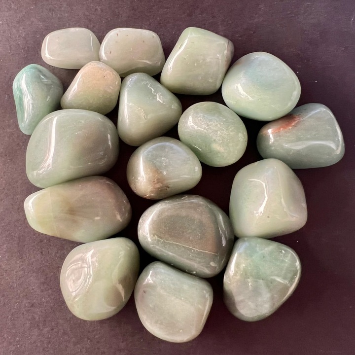 Piatra rulata din Aventurin verde, Druzy, pietre semipretioase, model 2, 3 cm