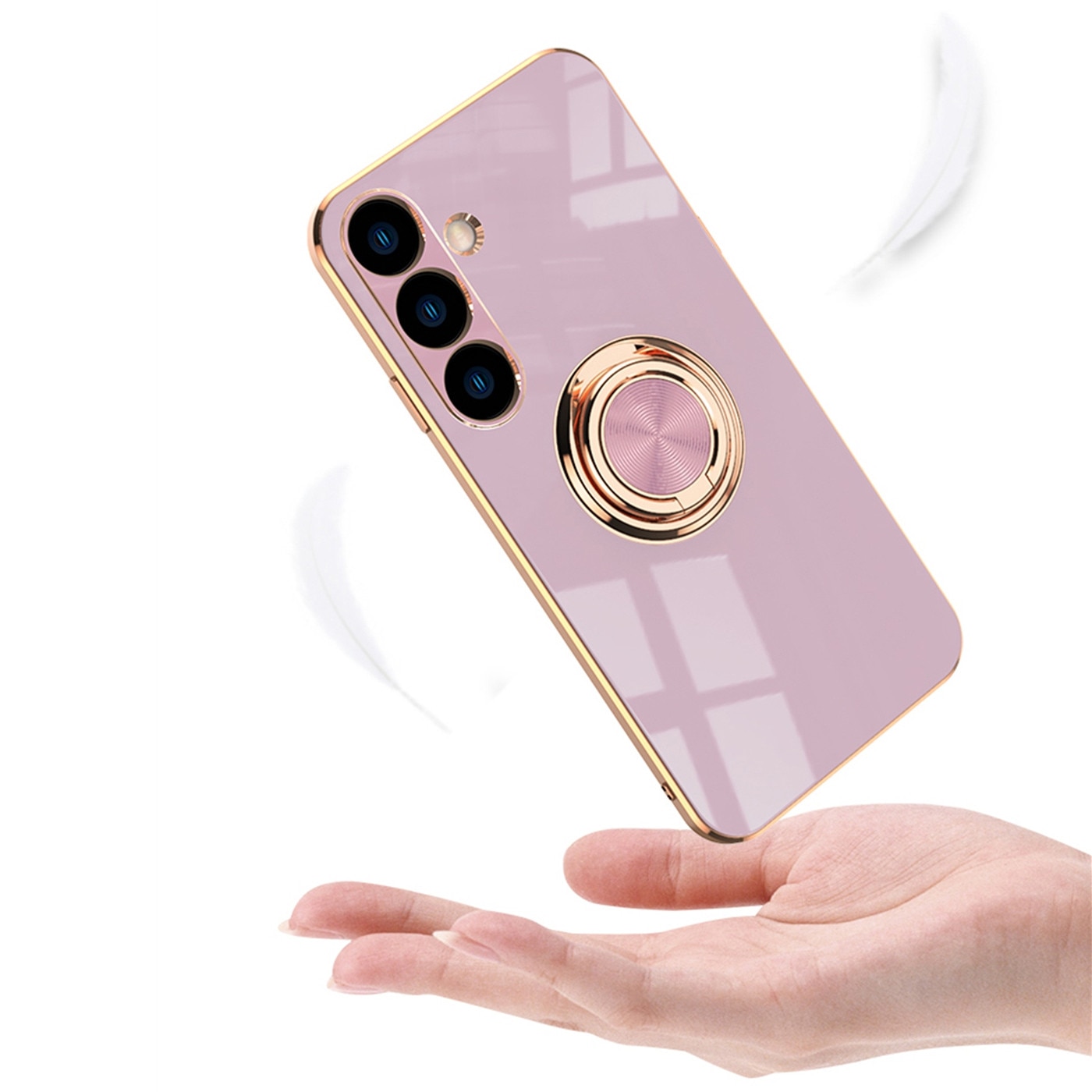 Husa telefon mobil rezistentă la șocuri, alb, pentru Samsung Galaxy S26 Ultra, protecție duală, suport pivotant 360°