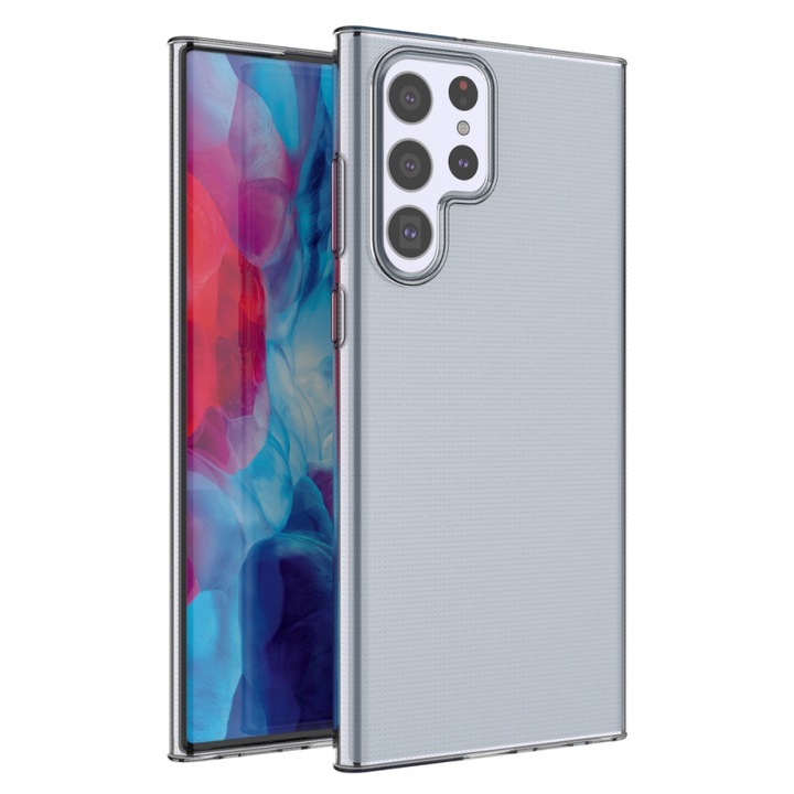 Защитен калъф Dali за Samsung Galaxy S22 Ultra, силиконов, прозрачен, слим
