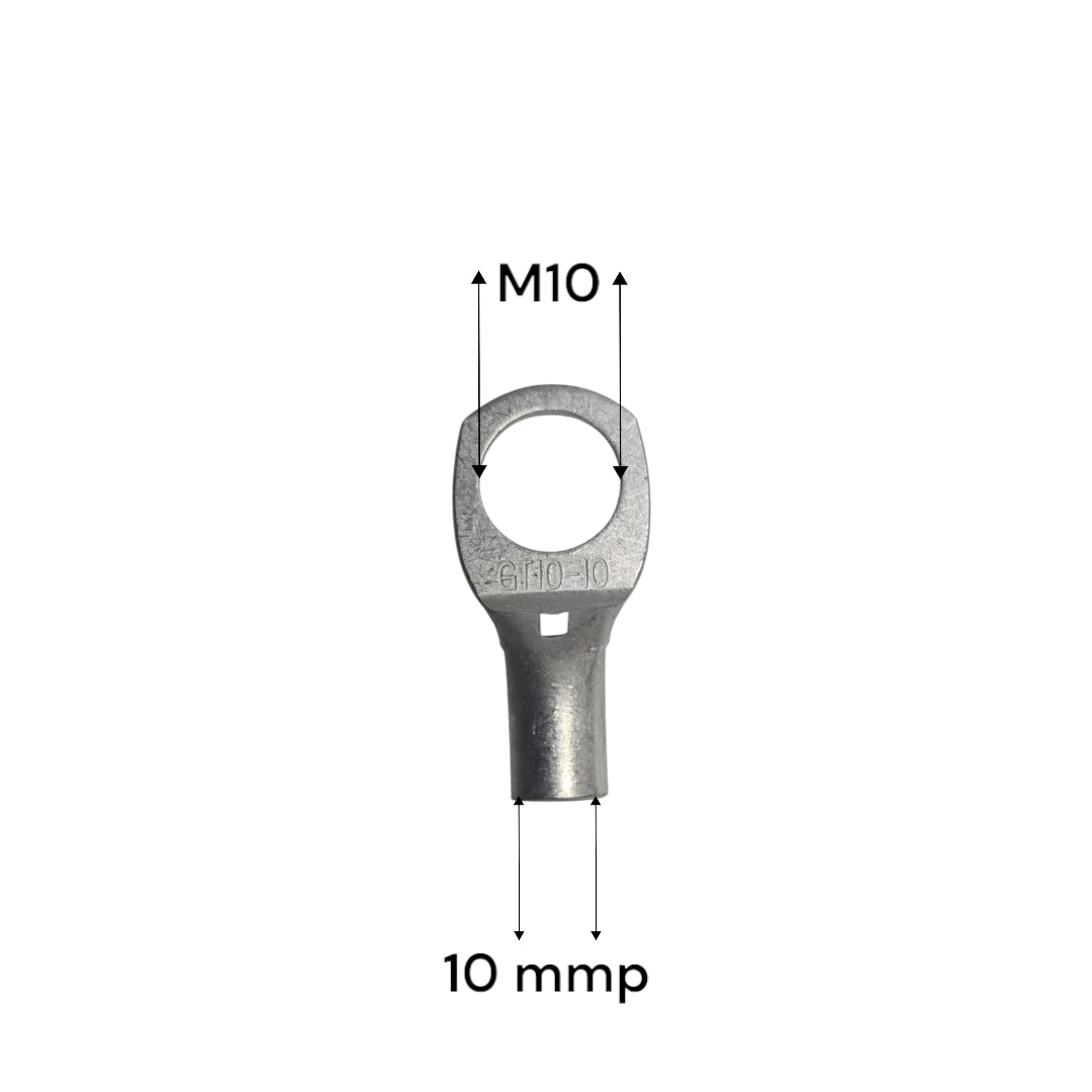 Cablu 10mmp rosu/negru papuci in ambele capete M10, lungime -2x30 cm ...