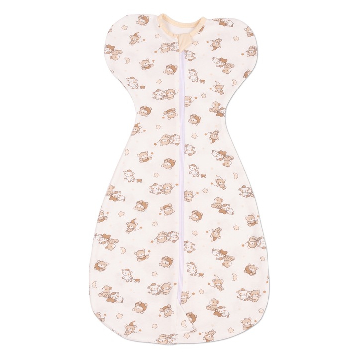 Sistem de infasat cu fermoar dublu Kidizi® Swaddel Confort Orso 0-4 luni