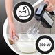 Mixer de Mana RETOO TechPro, Putere 300W, 5 Setari de Viteza, Functie Turbo, Buton de Eliberare a Agitatorului, Agitatoare din Otel Inoxidabil, Tensiune 220-240v~ 50/60hz, Lungime Cablu de Alimentare 96 cm, 13,5 X 19 X 8 cm, Argintiu, Negru