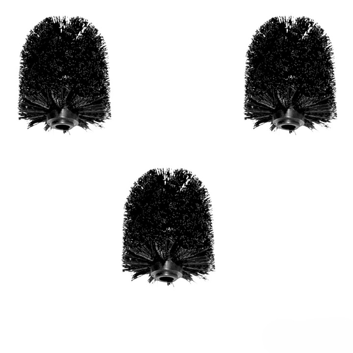 Set 3 Rezerve cap perie curatenie toaleta si baie, diametru 80 mm, asigura intretinere fara deteriorare suprafata ceramica, instalare rapida si usoara