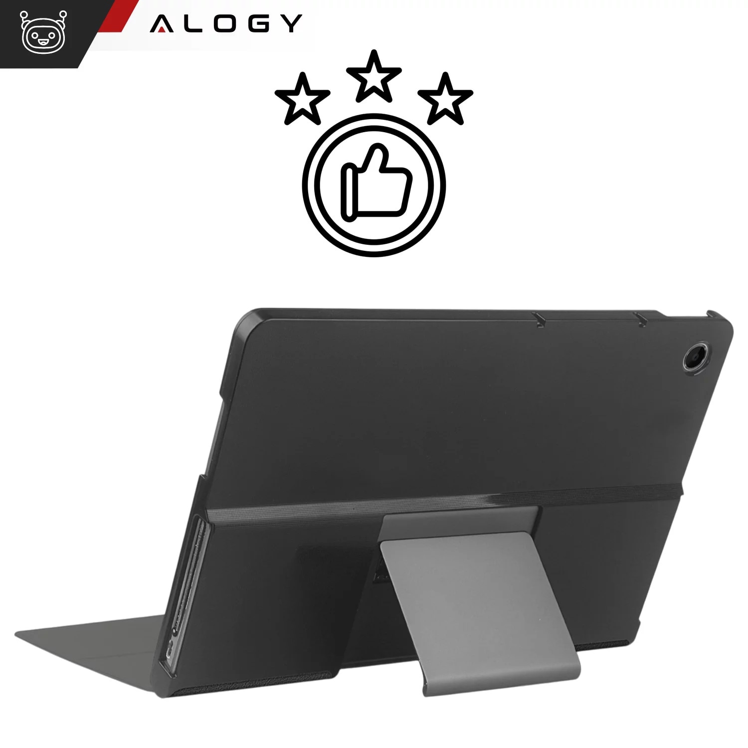 Husa tableta Alogy Book Cover pentru Lenovo Tab Plus 11.5" 2024 TB351FU, neagra, cu functie Smartcover