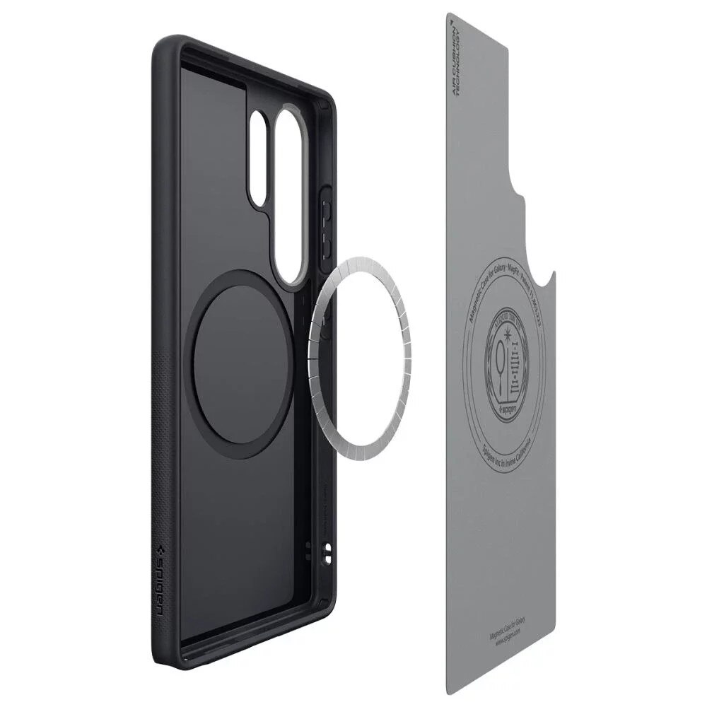 Husa Spigen Nano Pop MagSafe, protectie avansata, design elegant, negru, pentru Samsung Galaxy S25 Ultra, set 1x etui