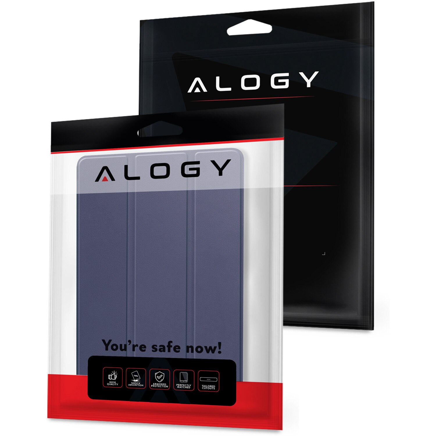 Etui Alogy Book Cover Case pentru T-Mobile T Tablet 5G 10.36", ecologic, cu functie Sleep/Wake Up, albastru