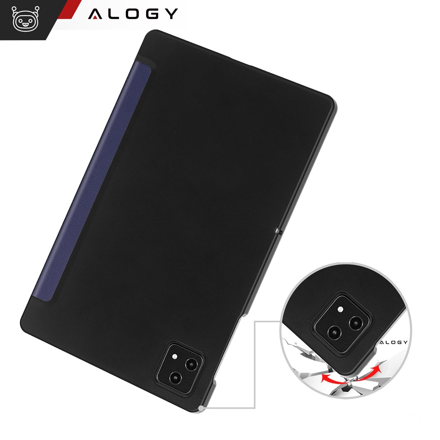 Etui Alogy Book Cover Case pentru T-Mobile T Tablet 5G 10.36", ecologic, cu functie Sleep/Wake Up, albastru