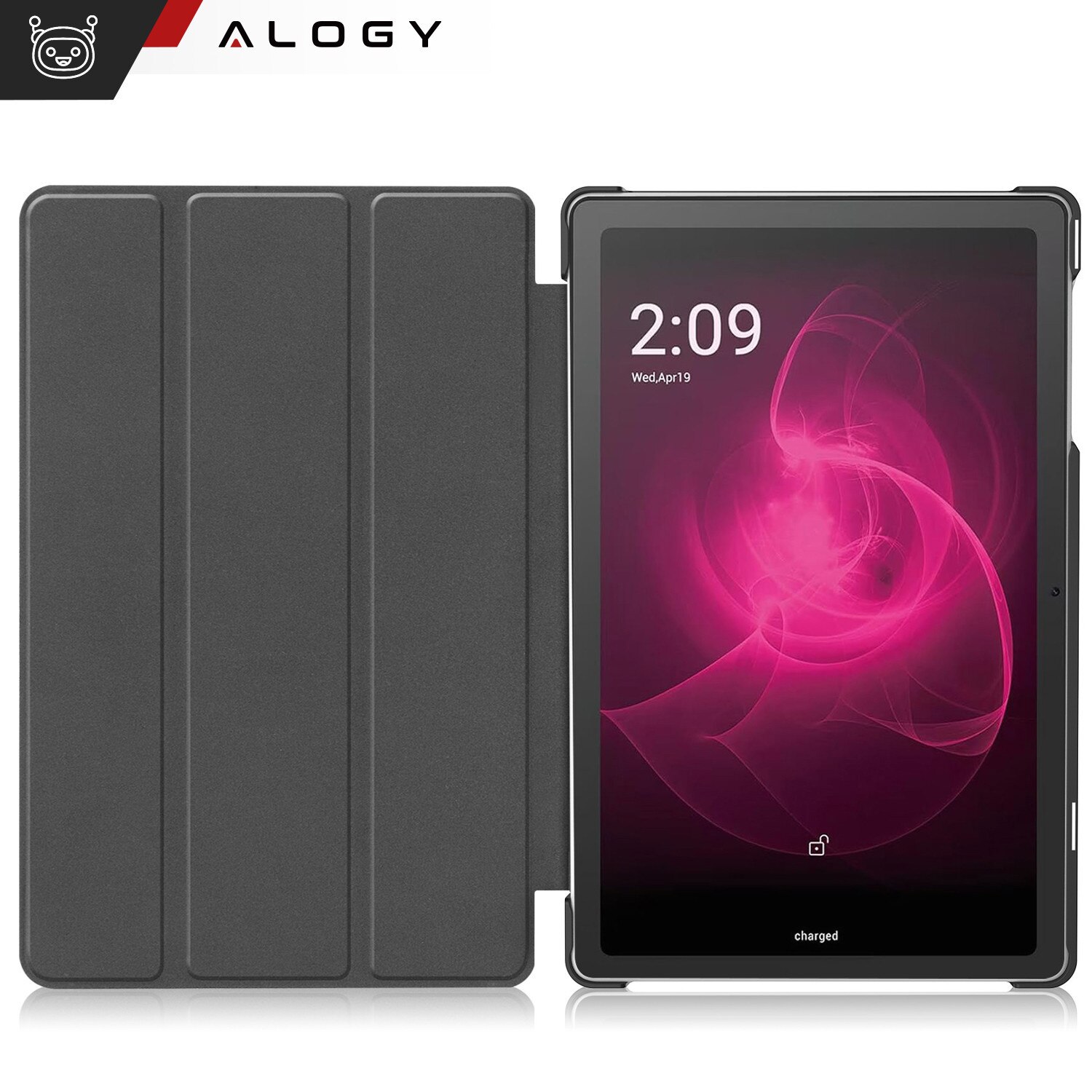 Etui Alogy Book Cover Case pentru T-Mobile T Tablet 5G 10.36", ecologic, cu functie Sleep/Wake Up, albastru