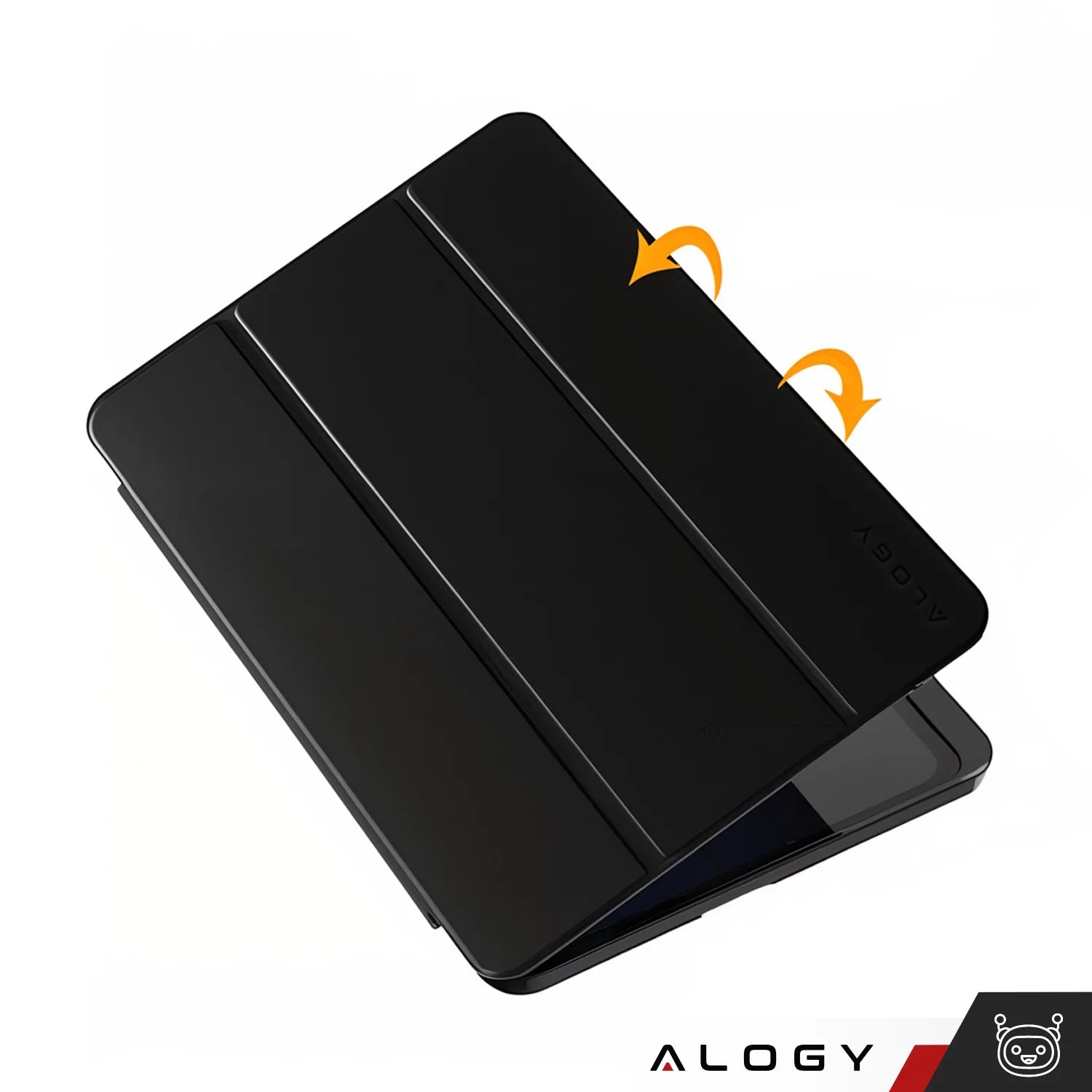 Etui Alogy Book Cover Case pentru Xiaomi Mi Pad 6 / 6 Pro 11" 2023, negru, functie Sleep/Wake Up, suport integrat