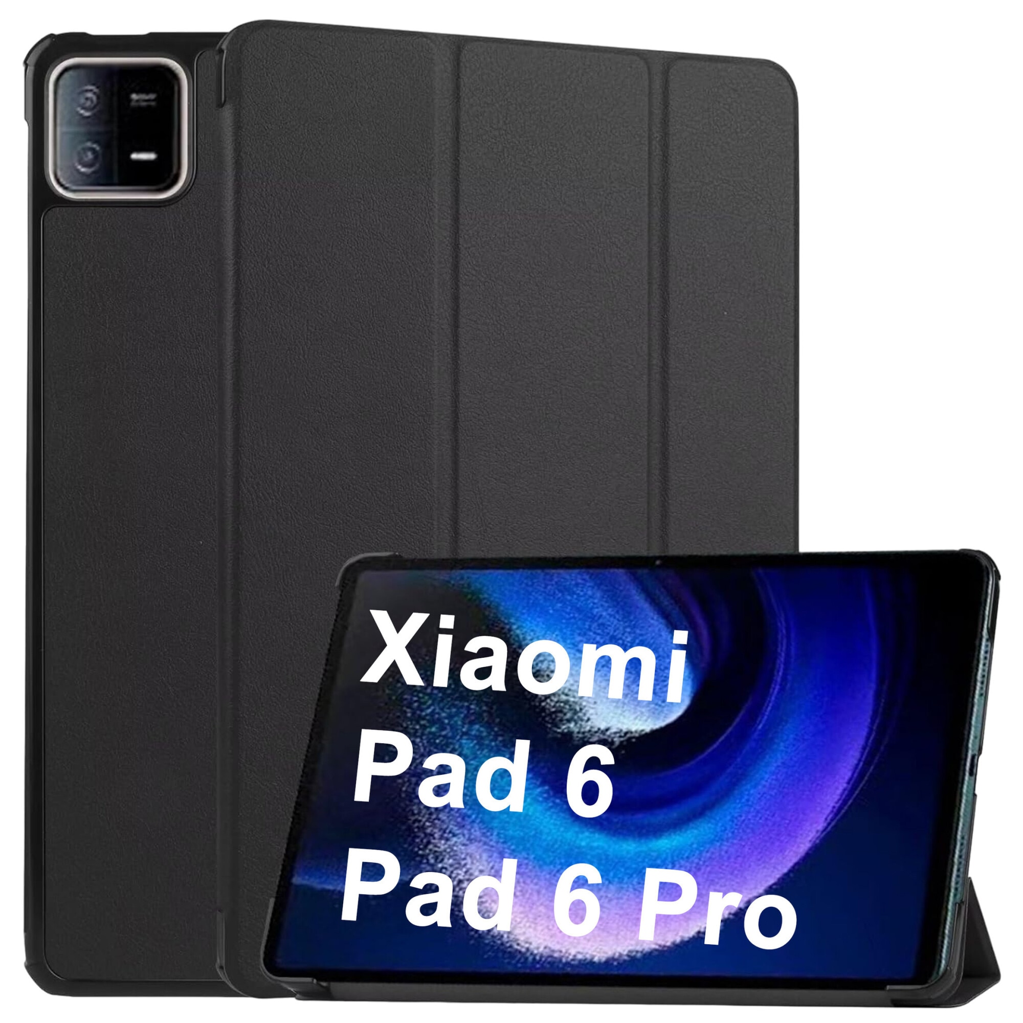 Etui Alogy Book Cover Case pentru Xiaomi Mi Pad 6 / 6 Pro 11" 2023, negru, functie Sleep/Wake Up, suport integrat
