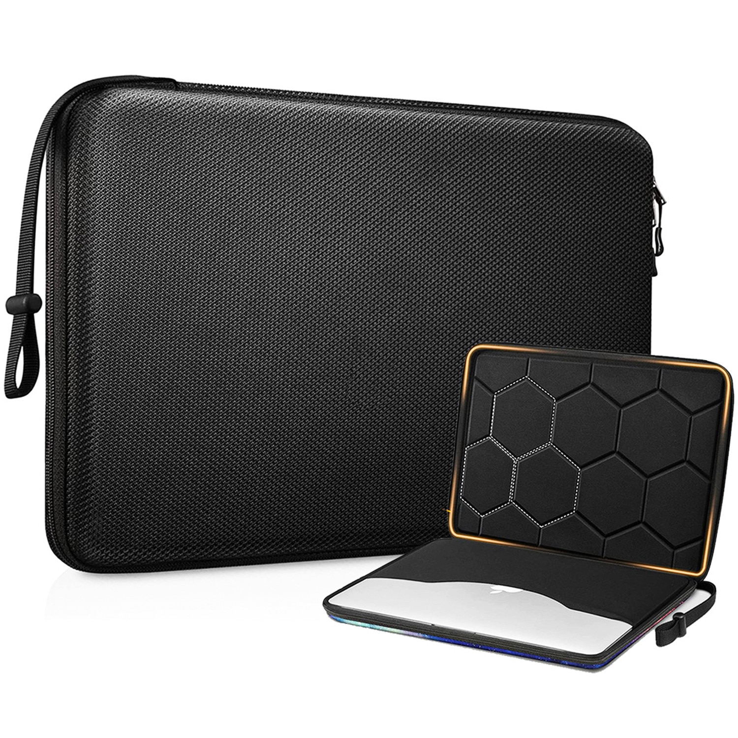 Husa laptop Alogy , 13-14", neagra, material impermeabil, 34,54x24,38x3,56cm, set cu curea de mana
