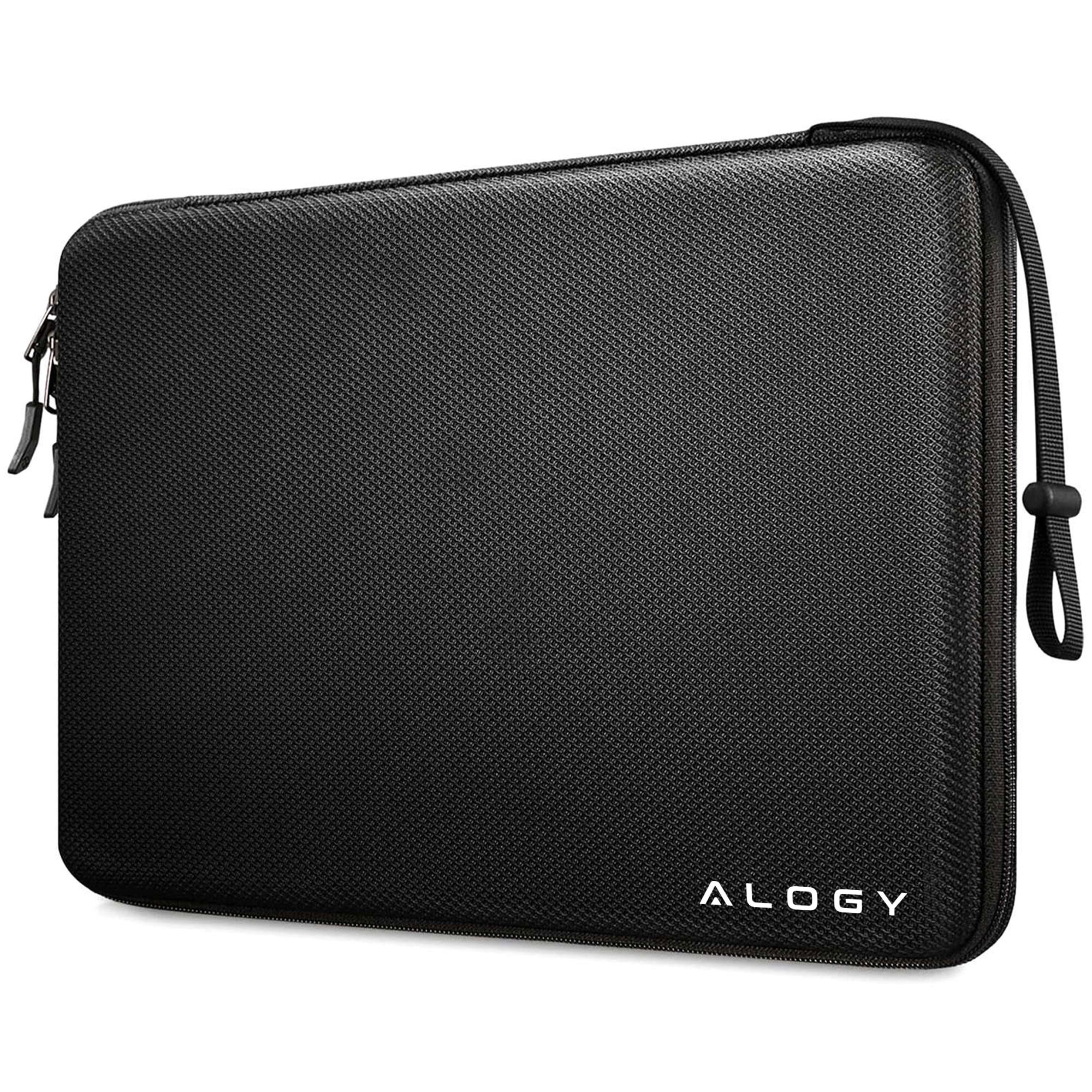 Husa laptop Alogy , 13-14", neagra, material impermeabil, 34,54x24,38x3,56cm, set cu curea de mana