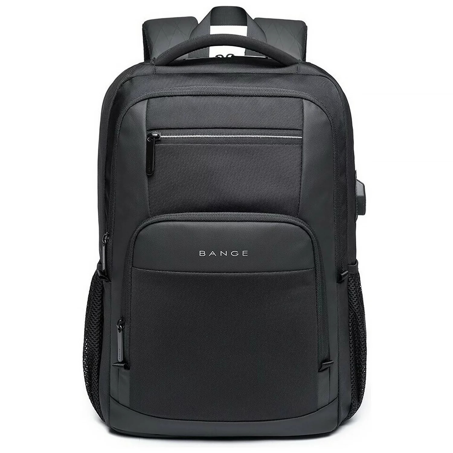 Rucsac waterproof pentru laptop 15,6" Bange, 45x30x16 cm, negru, cu port USB, capacitate 35 litri