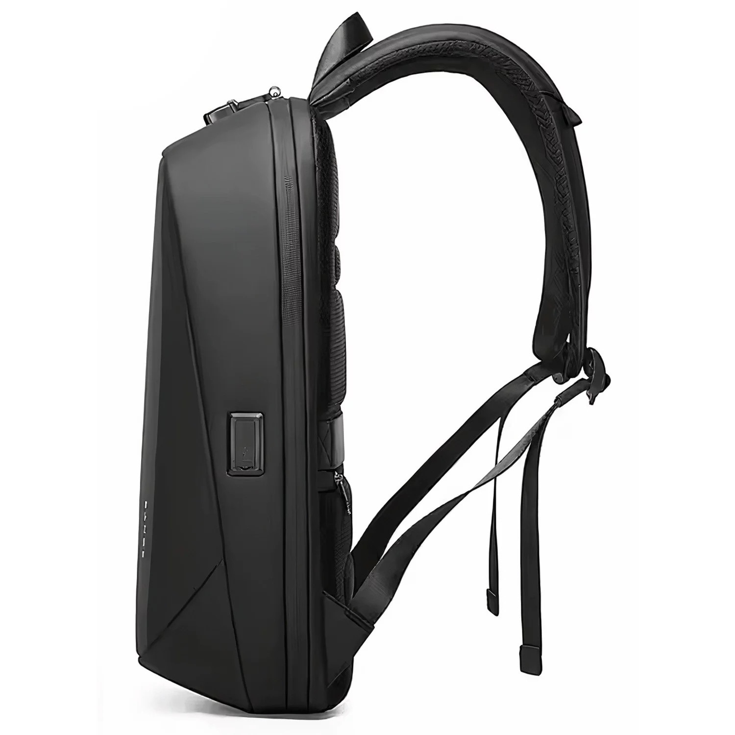 Rucsac waterproof Bange 15.6", 47x12.5x30cm, negru, capacitate 18 litri, sistem antifurt cu inchidere TSA