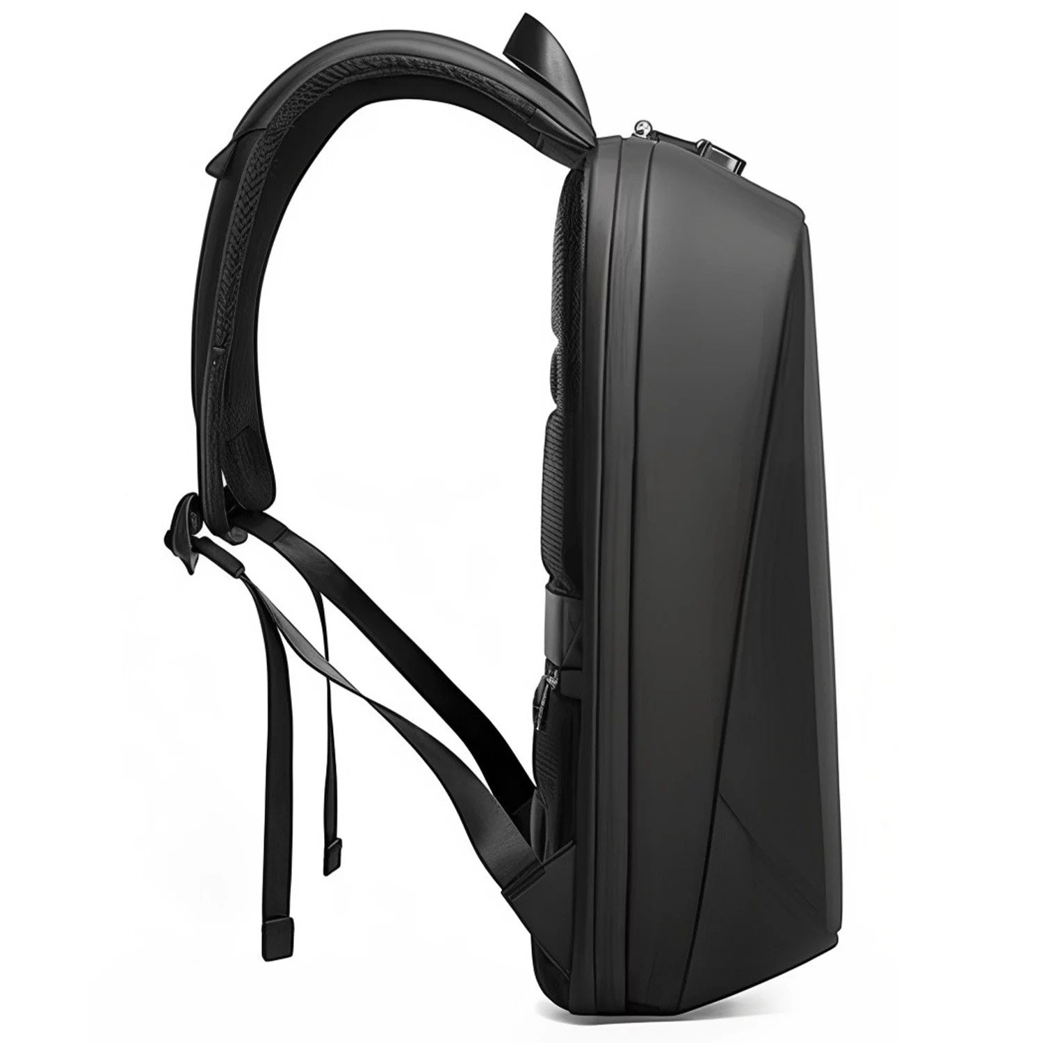 Rucsac waterproof Bange 15.6", 47x12.5x30cm, negru, capacitate 18 litri, sistem antifurt cu inchidere TSA