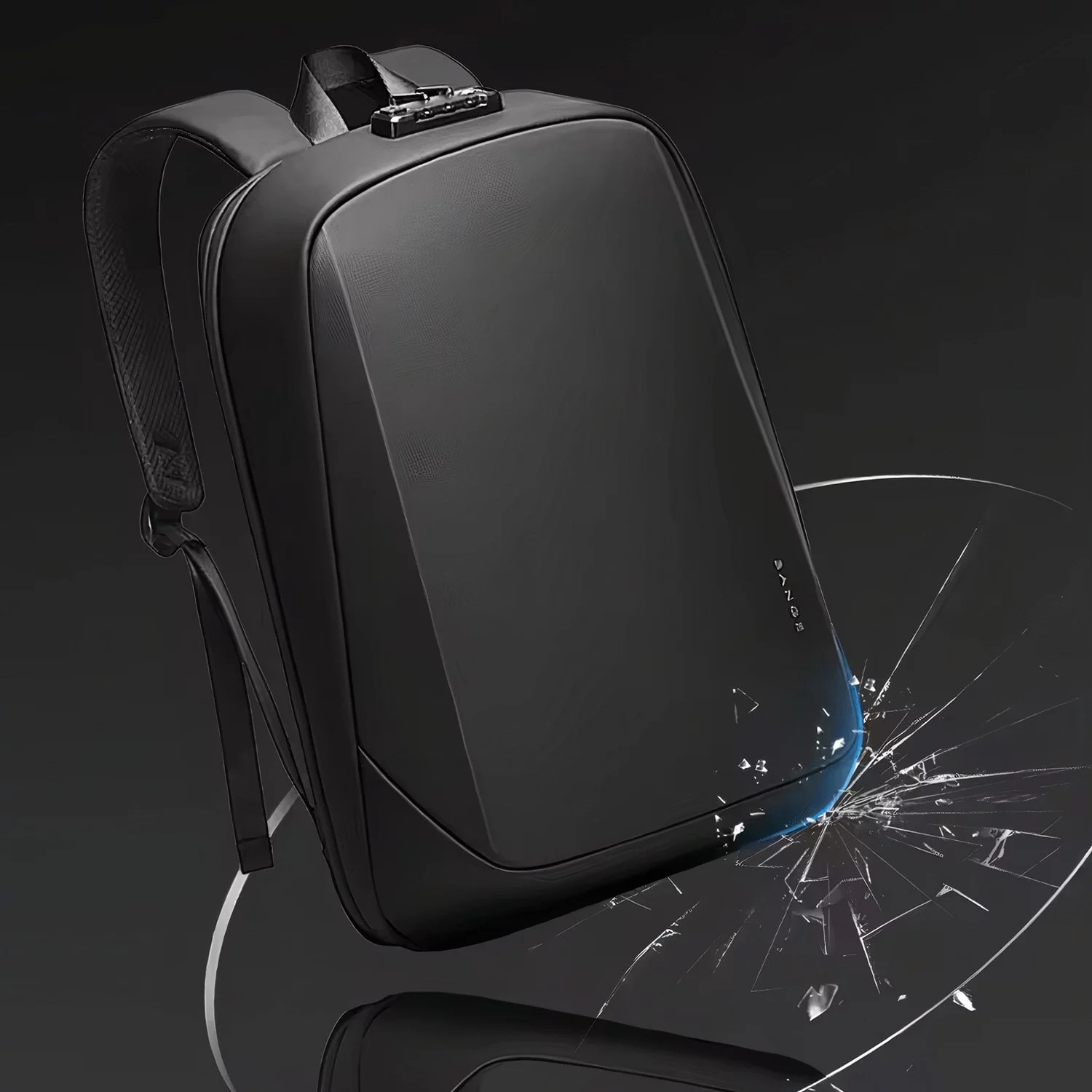 Rucsac waterproof Bange 15.6", 47x12.5x30cm, negru, capacitate 18 litri, sistem antifurt cu inchidere TSA