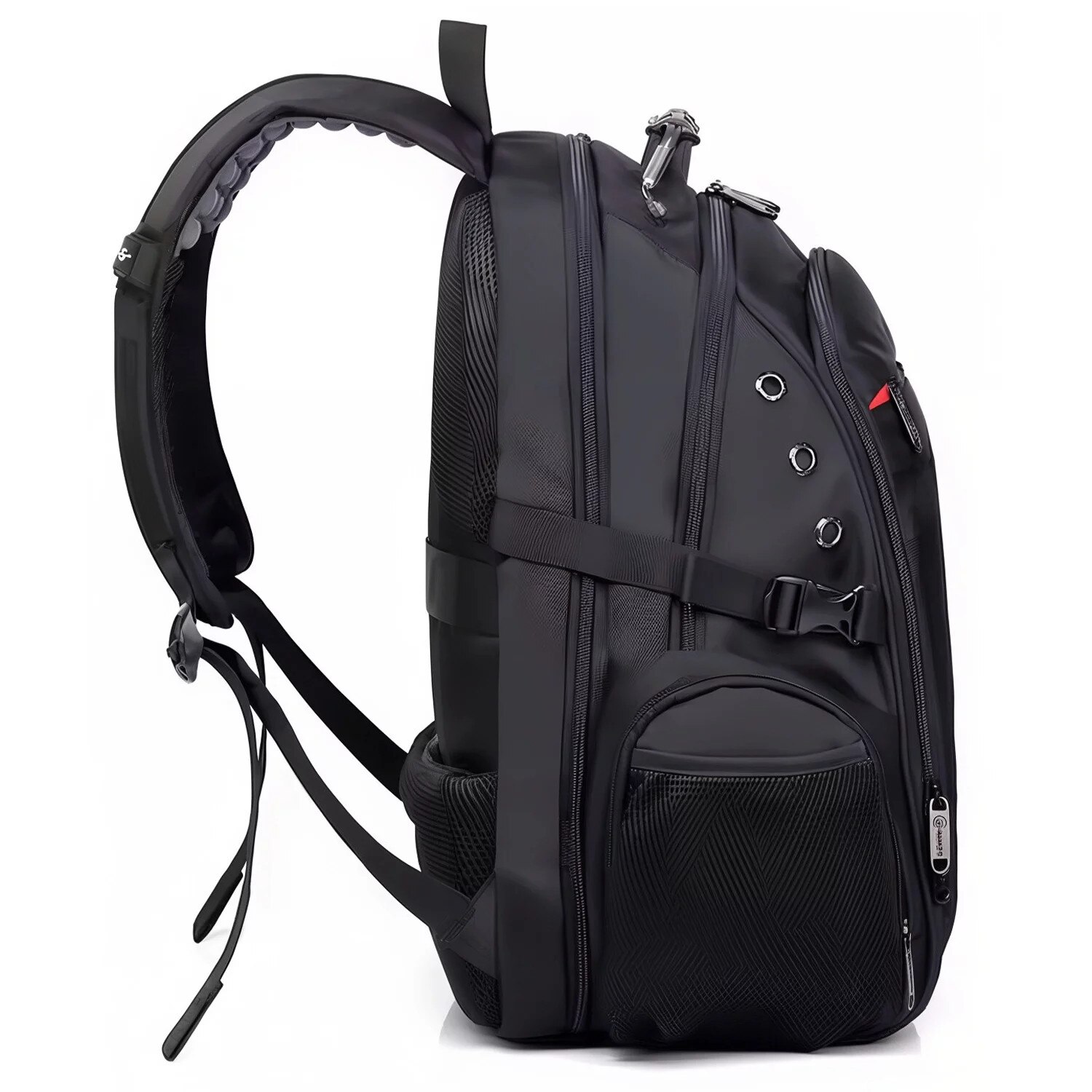 Rucsac waterproof Bange, pentru laptop 15", 48x35x23 cm, 35 litri, negru, cu sistem de incarcare USB