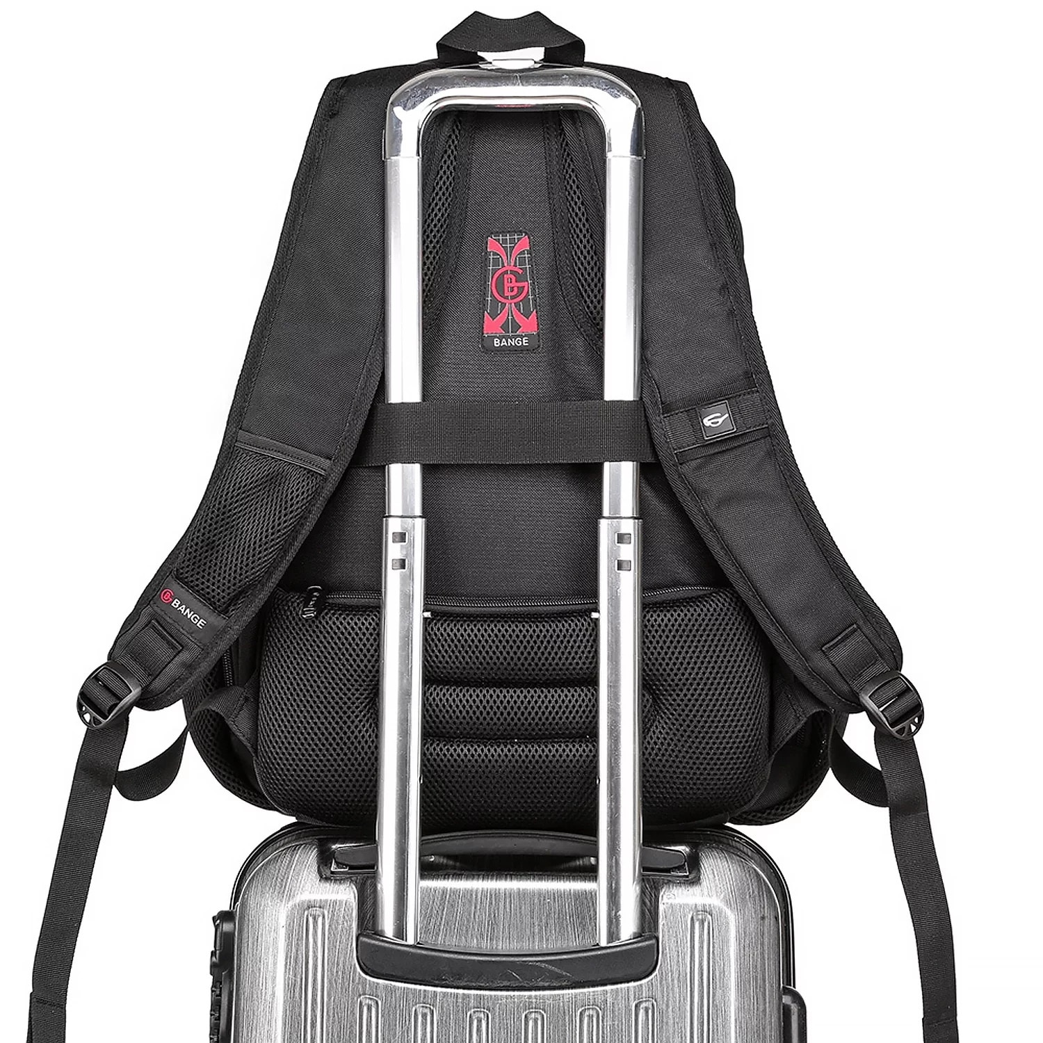 Rucsac waterproof Bange, pentru laptop 15", 48x35x23 cm, 35 litri, negru, cu sistem de incarcare USB