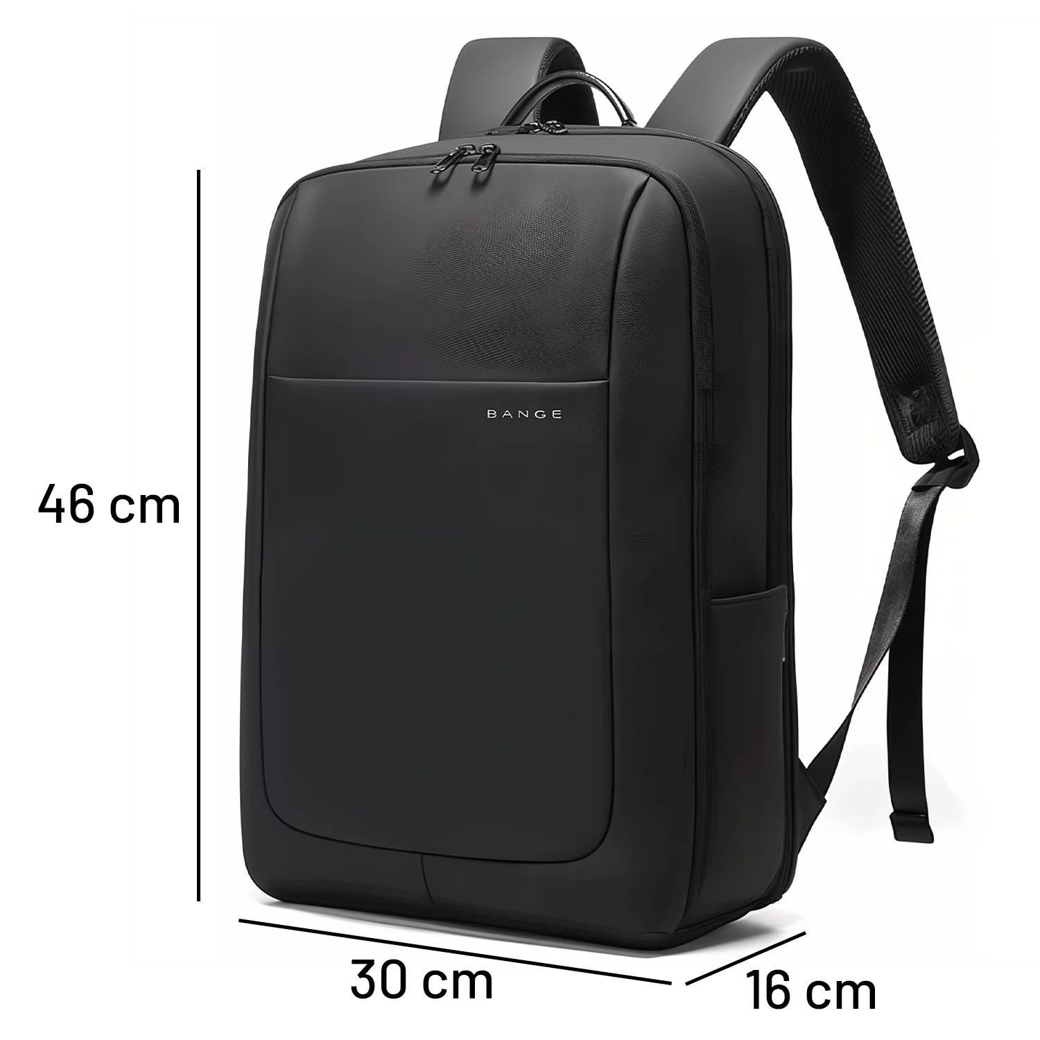 Rucsac waterproof Bange, pentru laptop 15.6", 46x30x16 cm, 30 litri, negru