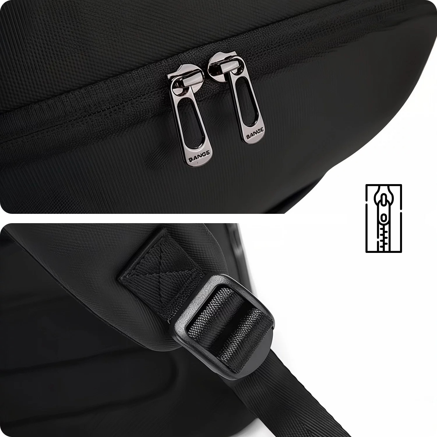 Rucsac waterproof Bange, pentru laptop 15.6", 46x30x16 cm, 30 litri, negru