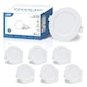 Set de 6 Spot LED incastrat extra plat 230V 4W Alb neutru 4000K Spot 380lumeni, Spot cu LED IP44, pentru sufragerie, bucatarie, hol