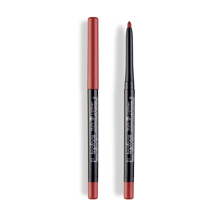 Creion de Buze Stylo Lipliner 8H, Topface, nr. 015, Contur Perfect, Rezistenta de Pana la 8 Ore si Textura Ultra-Crema, 4gr