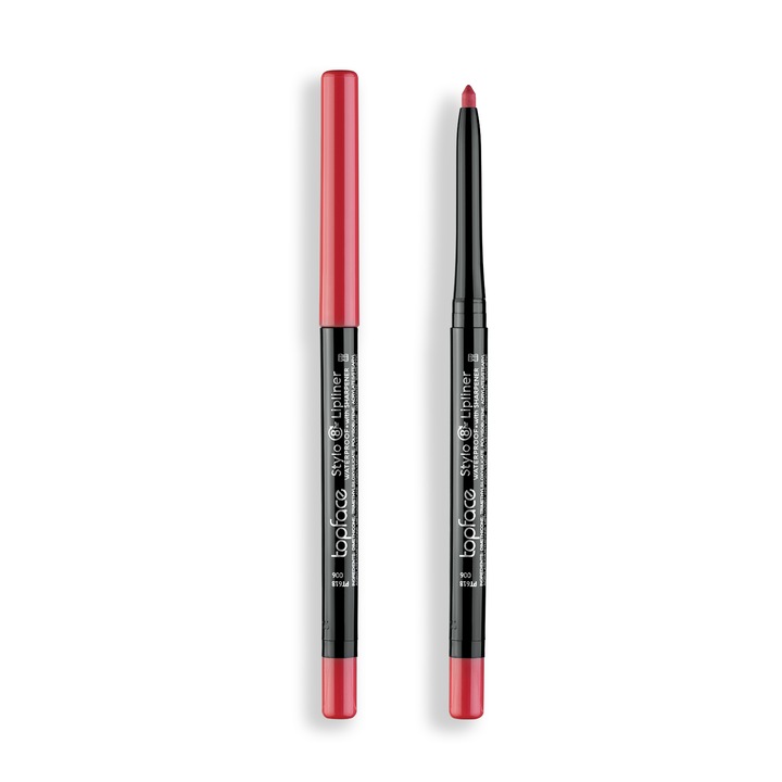 Creion de Buze Stylo Lipliner 8H, Topface, nr. 006, Contur Perfect, Rezistenta de Pana la 8 Ore si Textura Ultra-Crema, 4gr