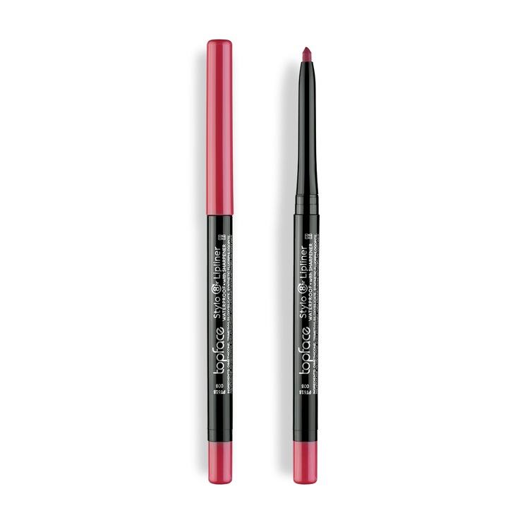 Creion de Buze Stylo Lipliner 8H, Topface, nr. 008, Contur Perfect, Rezistenta de Pana la 8 Ore si Textura Ultra-Crema, 4gr