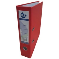 Biblioraft, plastic, ROSU, AMO, 7.5 cm, A4, margini metalice, pentru arhivare documente