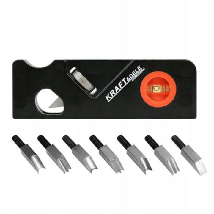 Strunga manuala pentru fazarea marginilor, model KD11258, 7 lame, 155x20x50mm, multicolor, set complet