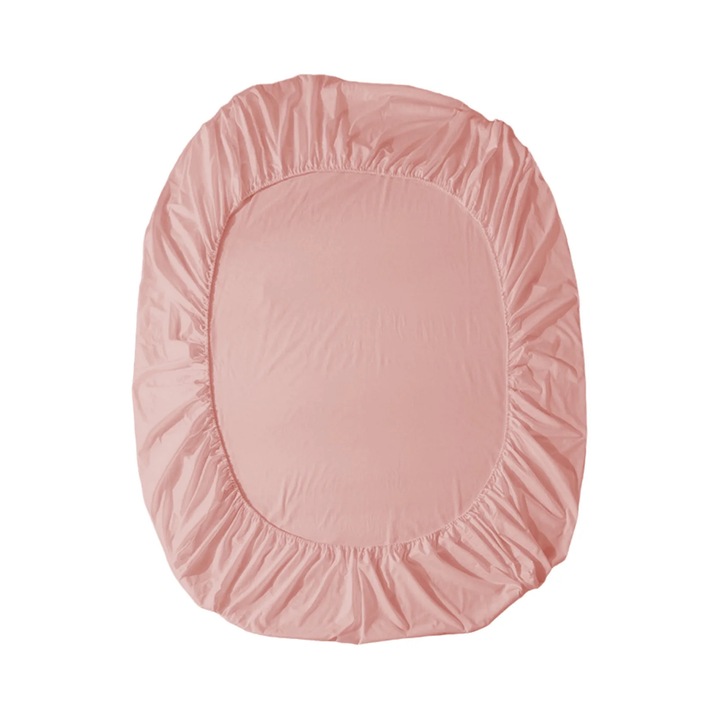 Set lenjerie pat 3 piese, poliester, roz, 220x200x0.5cm