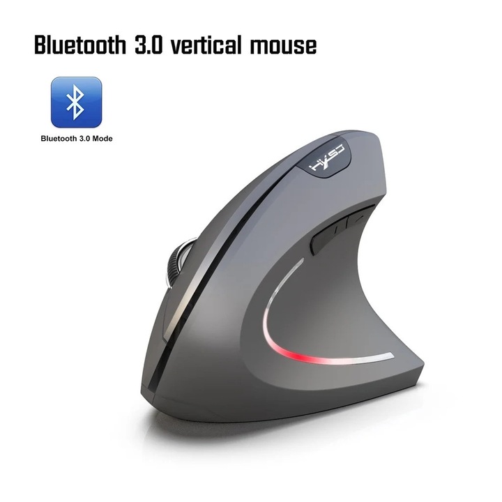 Ергономична вертикална мишка YANYXR T29 Bluetooth 3.0 черна 13x6.4x7.7cm