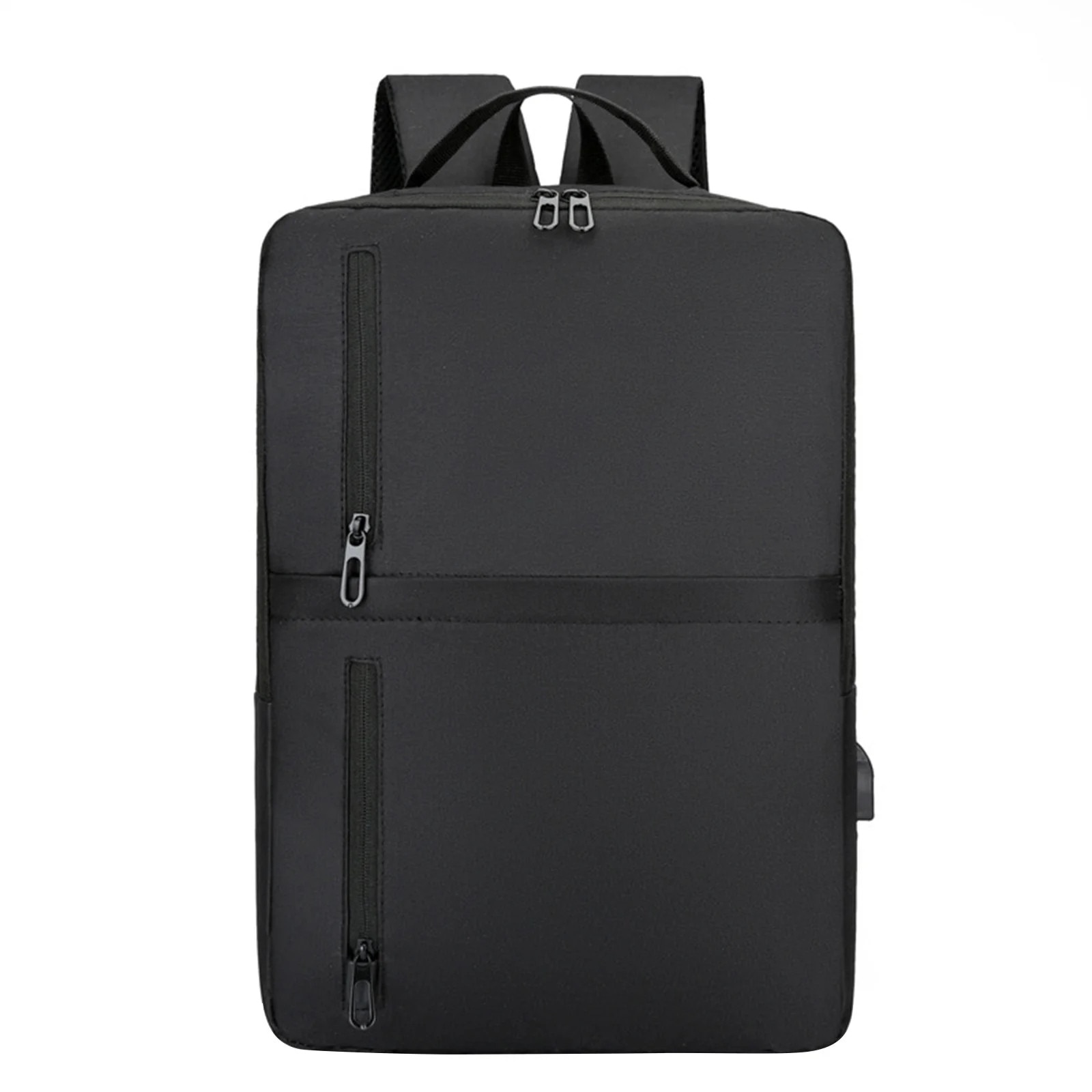 Rucsac laptop 15.6 inch, slim, rezistent, cu port USB, negru, 43x31x12cm