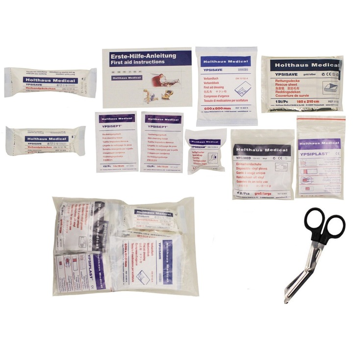 Trusa de prim ajutor, Max Fuchs AG, set 27 elemente, 17x11x6cm, multicolor