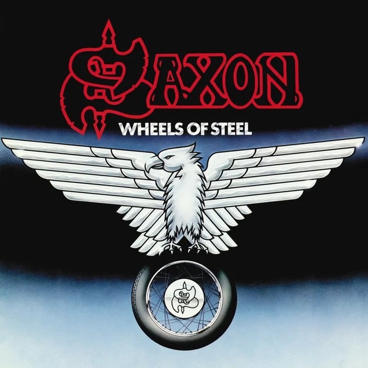 Viniluri Saxon Wheels of Steel (editie aniversara 45), set 2 LP, rosu/albastru