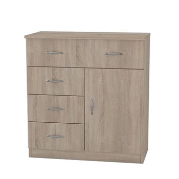 Comoda MarcelProd, 1-3-1, 80x40x86 cm, Sonoma Comoda MarcelProd, 1-3-1, 80x40x86 cm, Sonoma