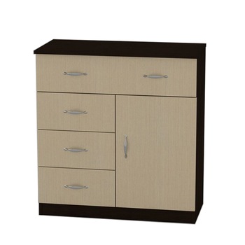 Comoda MarcelProd, 1-3-1, 80x40x86 cm, Wenge Comoda MarcelProd, 1-3-1, 80x40x86 cm, Wenge