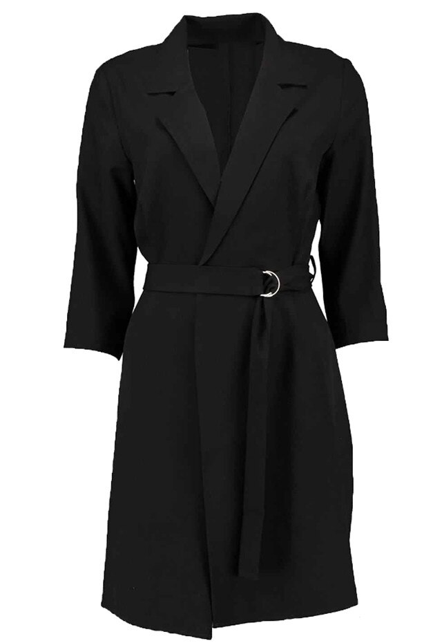 Rochie tip trench, Negru, Le Charm, Negru