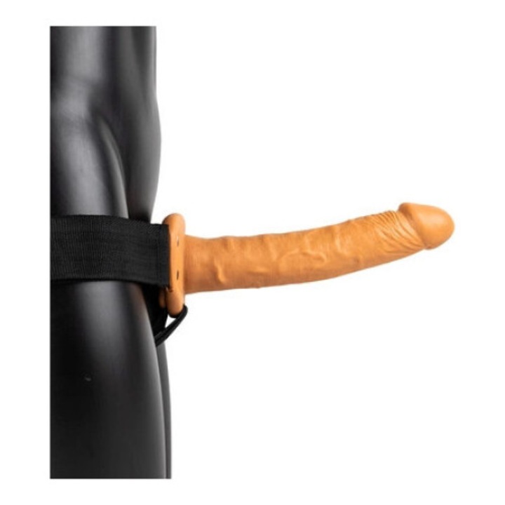 Вибратор RealRock Strap-On, 24.5 см, Многоскоростен, Регулируем, Естествен