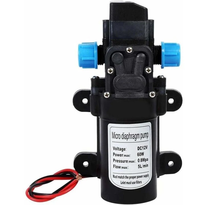 Самозасмукваща водна помпа, 12V, 116 PSI, 5 л/мин, за каравана/лодка/градина