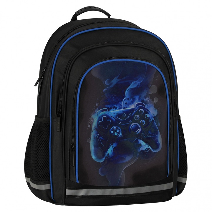 Ghiozdan scolar, Starpak, negru, 2 compartimente, 40x29x20cm, 23L