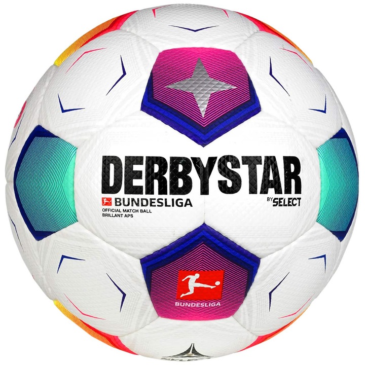 Select Derbystar Brillant APS futballabda, 5-ös méret, szintetikus szerkezet, többszínű