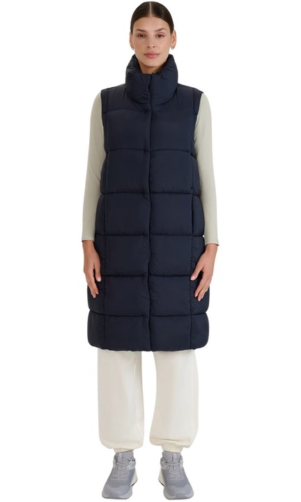 Дамски елек 4F F209, черен, полиамид, синтетичен пълнеж, капитониран, S INTL