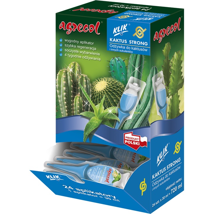 Ingrasamant pentru cactusi si suculente, Agrecol Kaktus Strong, set 24x30ML, nutrienti