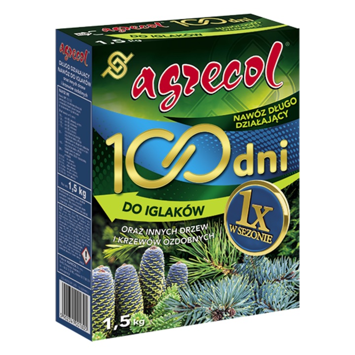 Ingrasamant pentru conifere, Agrecol, 100 zile, 1.5kg, granulat, nutrienti